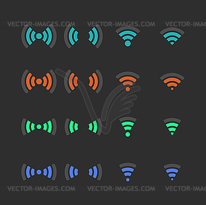 Set of wireless icons,  - vector clip art