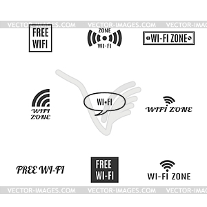 Set of wireless icons,  - vector image