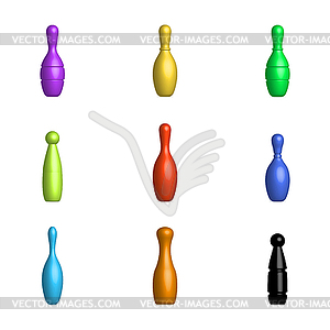 Baby bowling skittles,  - vector clipart