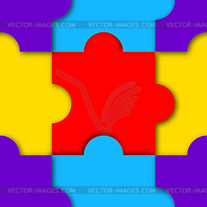 Seamless puzzle pattern,  - vector image