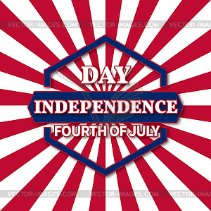 Abstract background for holiday of Independence Day - vector clipart