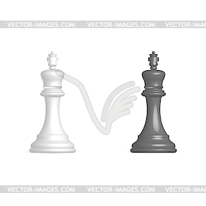 Black and white chess piece king Royalty Free Vector Image