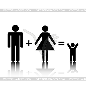 Set of stick figures, - vector image