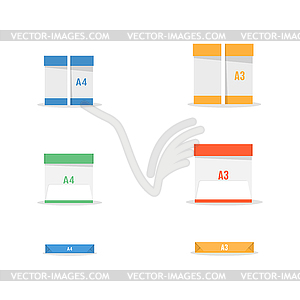 Set of office paper,  - vector clip art