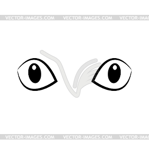 Black-white cat eyes,  - vector clip art