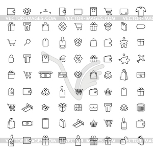 Set of finance and shopping icons,  - vector image