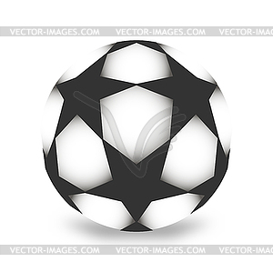 Black and white soccer ball,  - vector clipart