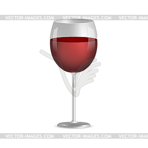 Glass of red wine,  - vector clipart