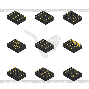 Fragment of road with markings, 3D  - vector clipart