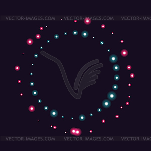 Abstract neon effect on dark background,  - vector clipart