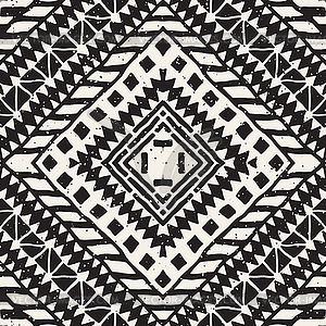 Painted seamless pattern. tribal design - vector clip art