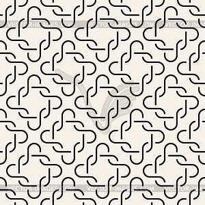 Seamless pattern. Monochrome wavy stripes - vector clip art