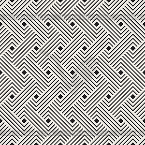 Seamless pattern. Decorative geometric interlaced - vector clipart