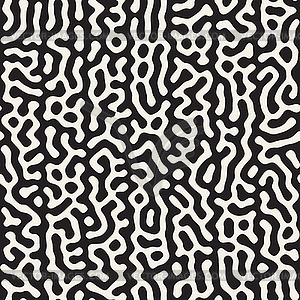 Seamless pattern. Monochrome organic shapes texture - vector clipart