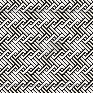 Seamless pattern. Decorative geometric interlaced - vector image