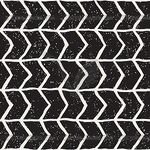 Simple ink geometric pattern. Monochrome black and - vector clip art