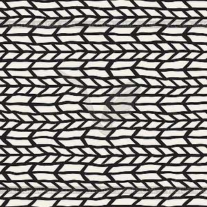 Hand-drawn lines geometric seamless pattern. - vector image