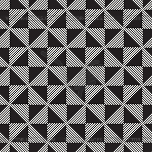 Seamless pattern. Repeating geometric black and - vector clip art