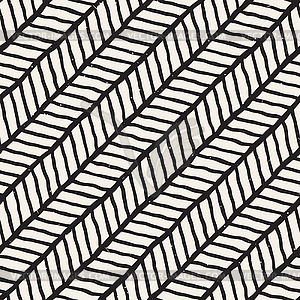Hand-drawn lines geometric seamless pattern. - vector image