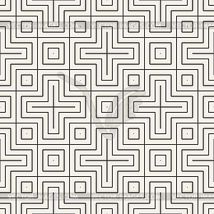 Seamless pattern. Repeating geometric cross lines. - vector image
