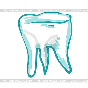 Стоматологический изображение зуба - стоковый клипарт