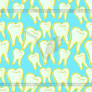 Seamless pattern dentistry tooth picture. illust - vector image