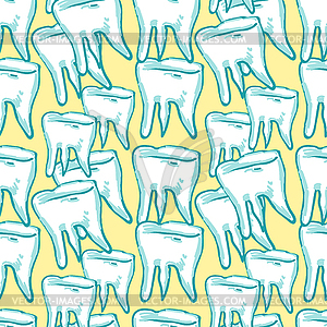 Seamless pattern dentistry tooth picture. illust - vector clipart