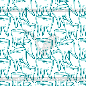 Seamless pattern dentistry tooth picture. illust - vector clipart / vector image