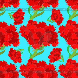 Seamless pattern Carnation Defender of Fatherland - vector clip art