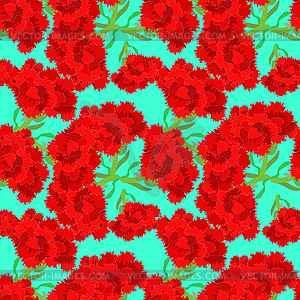 Seamless pattern Carnation Defender of Fatherland - vector image