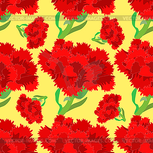Seamless pattern Carnation Defender of Fatherland - vector clipart