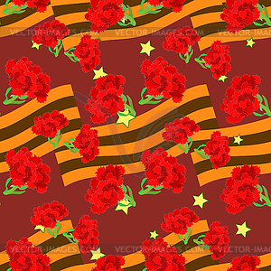 Seamless pattern clove Defender of Fatherland Day - vector image