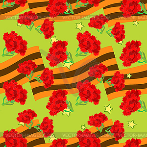 Seamless pattern clove Defender of Fatherland Day - vector image