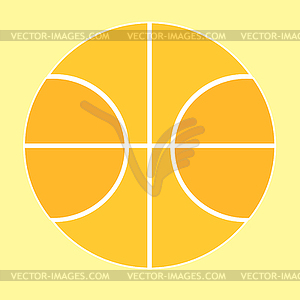 Orange basketball ball sport - vector image