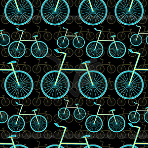 Seamless pattern bicycle sports - vector image