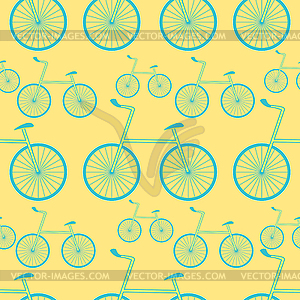 Seamless pattern bicycle sports - vector clipart