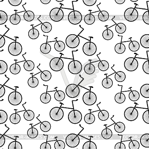 Seamless pattern bicycle sports - vector image