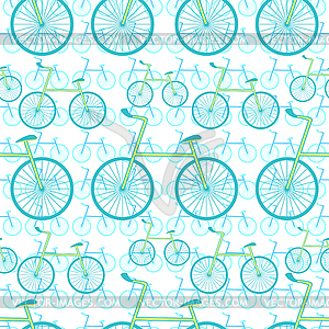 Seamless pattern bicycle sports - vector image