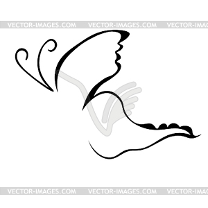 Butterfly logo brand name icon - vector clipart