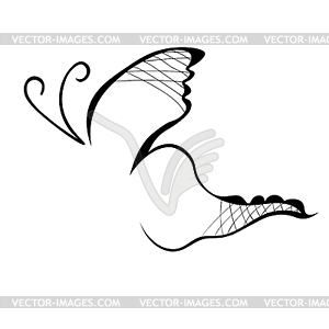 Butterfly logo brand name icon - vector clipart