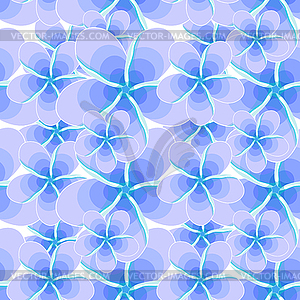 Seamless pattern Hawaiian plumeria flower an - vector clip art