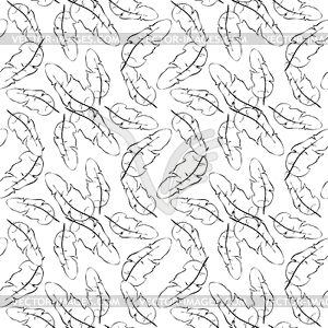 Seamless pattern bird feather coloring - vector image