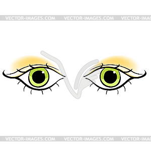 Eyes young women look forward silhouette - stock vector clipart