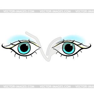 Eyes young women look forward silhouette - royalty-free vector image