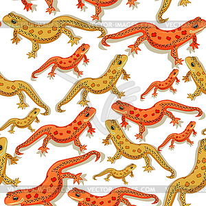 Seamless pattern Triton East American red spotted - vector image