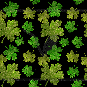 Seamless pattern of branches with leaves gooseberry - vector image