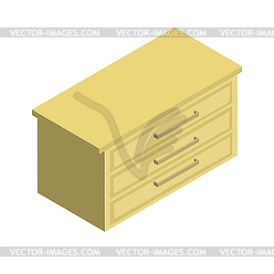 Chest in front isometric - vector image