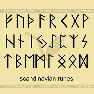 Runes set Scandinavia is traditional mysticism - vector image