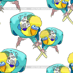 Seamless pattern coupe Yellow face blue wavy - vector clip art