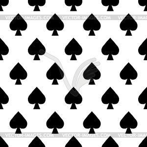 Seamless pattern playing cards suit blame - stock vector clipart